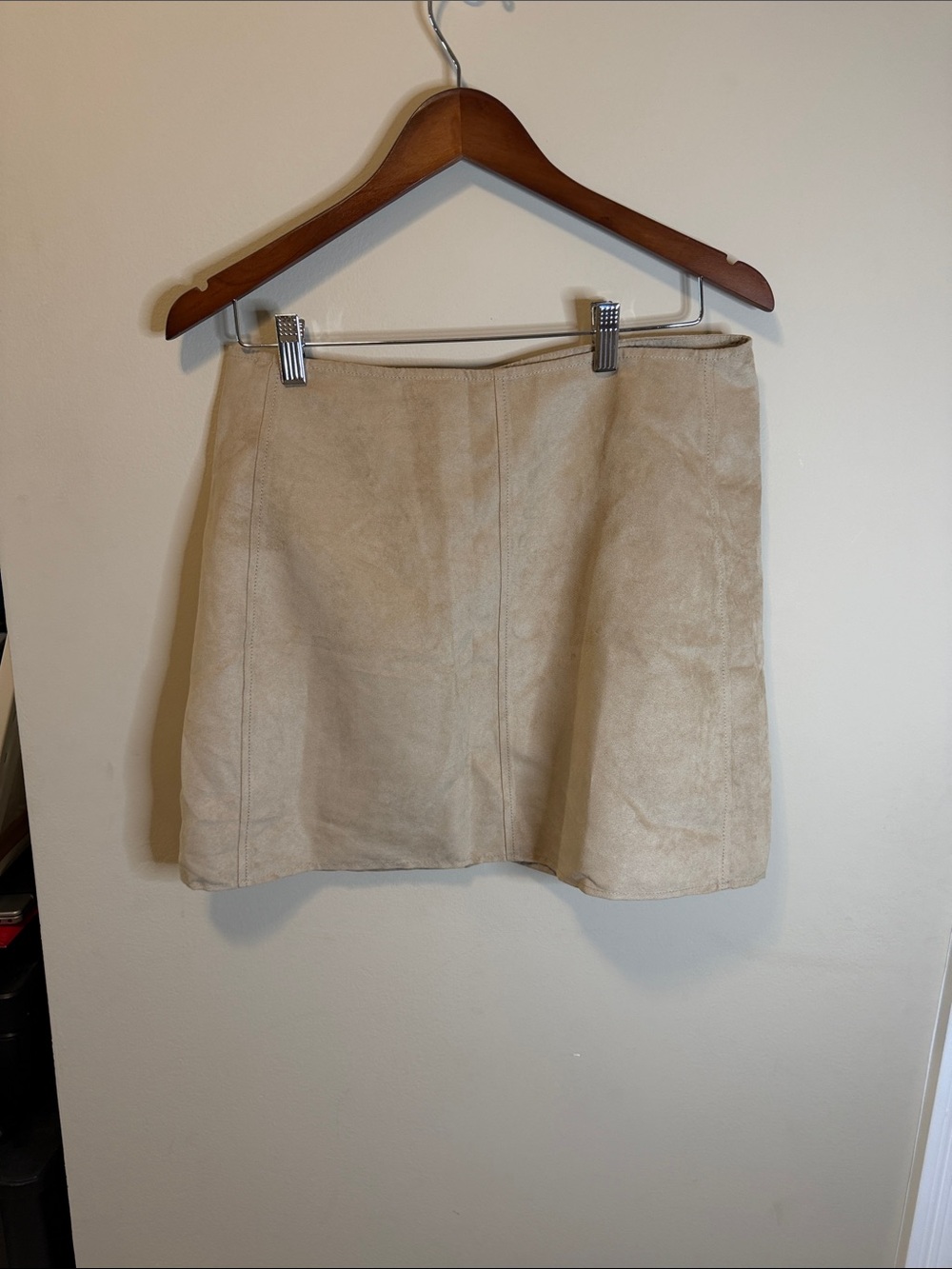 Banana Republic Beige Suede Mini Skirt